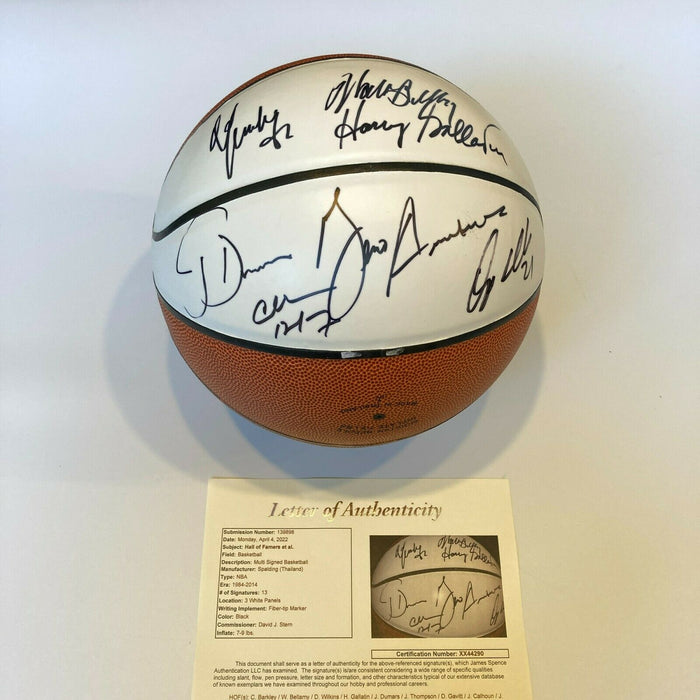 Charles Barkley Hall Of Fame Legends Multi Signed Basketball 13 Sigs JSA