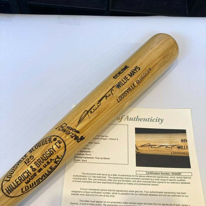 Willie Mays Signed Louisville Slugger Game Model Baseball Bat With JSA COA