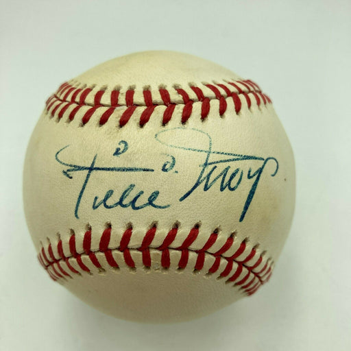 Willie Mays Signed Vintage Official National League Feeney Baseball PSA DNA COA
