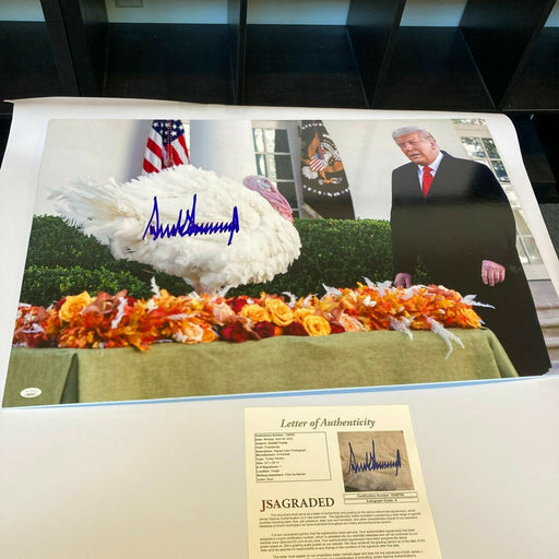 Magnificent President Donald Trump Full Name Signed Large 20x30 Photo JSA MINT 9
