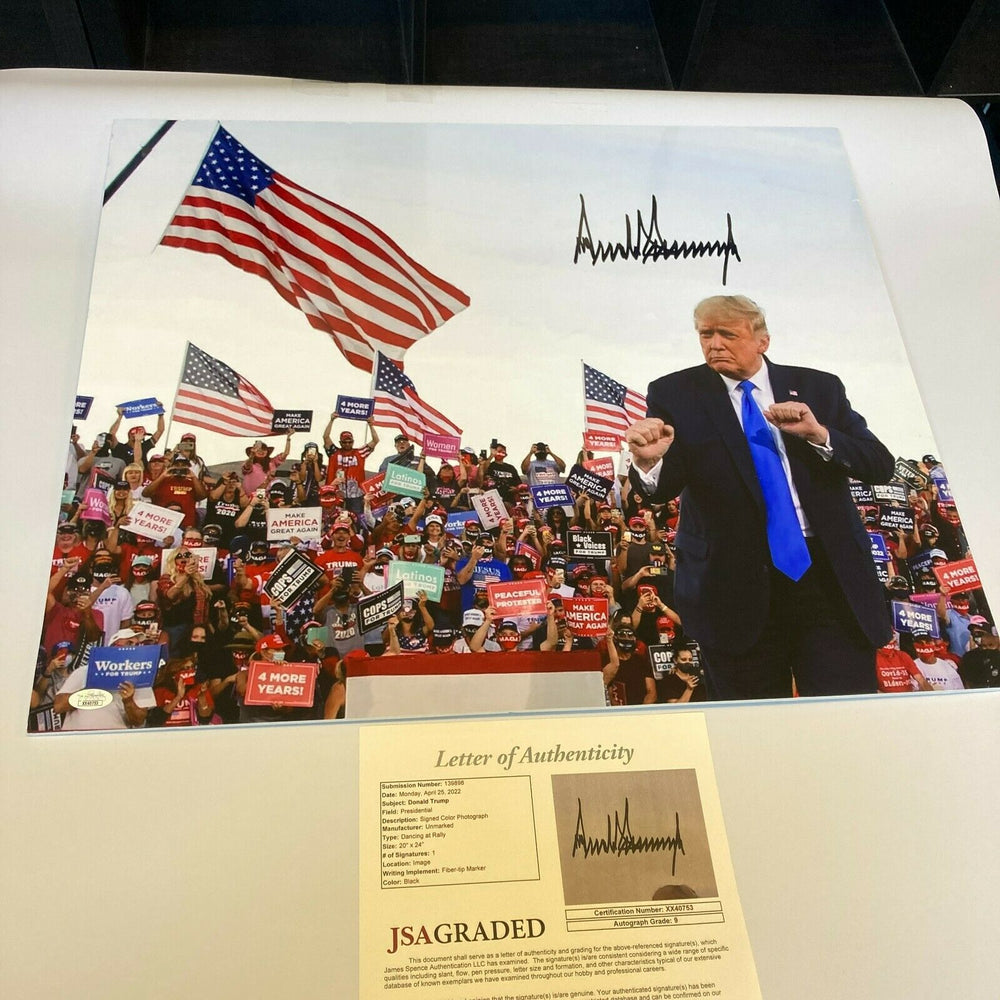 Magnificent President Donald Trump Full Name Signed Large 20x24 Photo JSA MINT 9