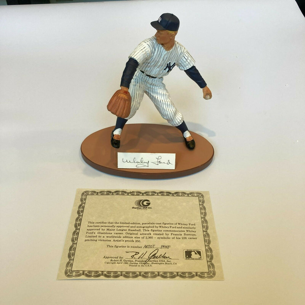 Whitey Ford Signed Autographed Gartlan Figurine Statue With COA