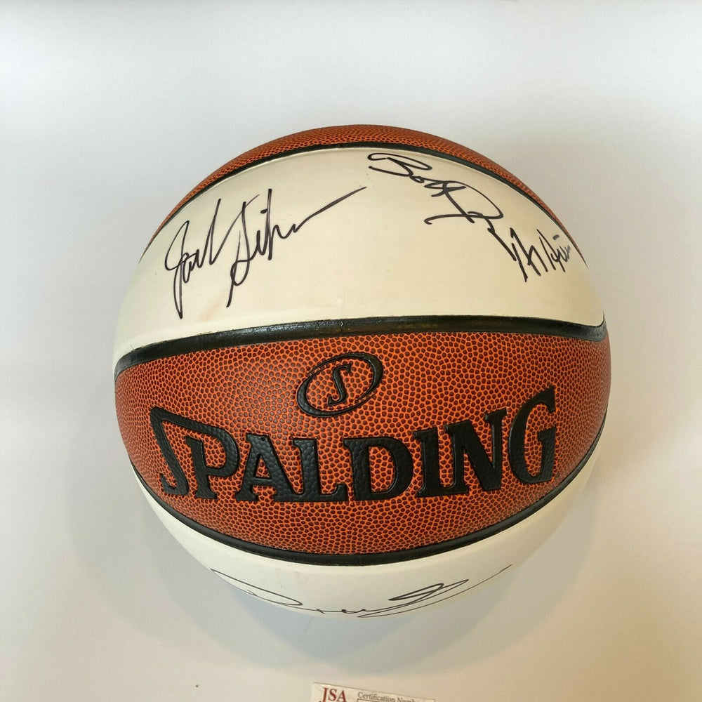2019 HOF Induction Vlade Divac Paul Westphal Bobby Jones Signed Basketball JSA