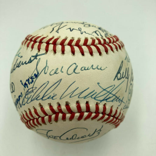 1957 Milwaukee Braves World Series Champs Team Signed Baseball Hank Aaron PSA