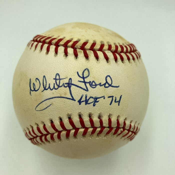 Whitey Ford Hall Of Fame 1974 Signed American League Baseball With JSA COA