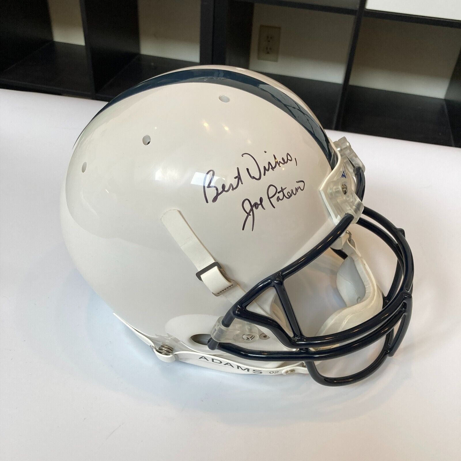 authentic penn state football helmet Joe Paterno Signed Penn State Full Size Authentic NCAA Helmet JSA COA — Showpieces Sports