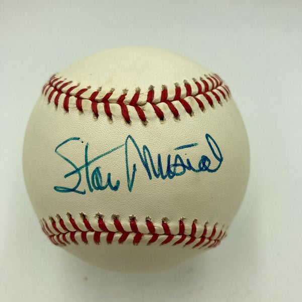Mint Stan Musial Signed 1980's Official National League Baseball JSA COA