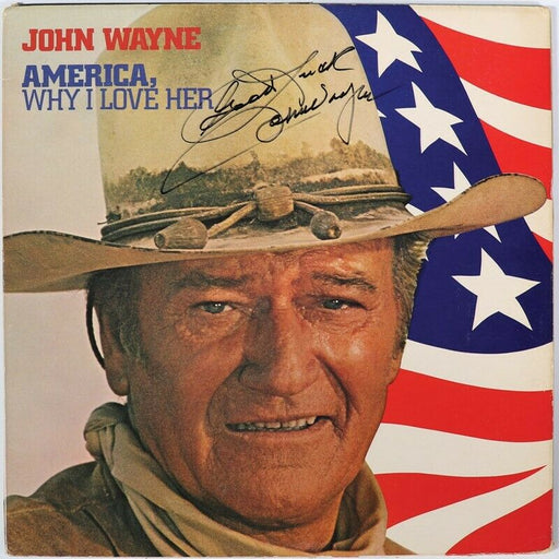 John Wayne Signed Autographed 1973 RCA Record "America, Why I love Her" PSA DNA