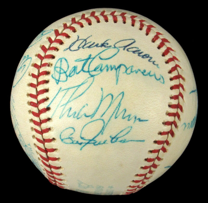 Stunning 1975 All Star Game Team Signed Baseball Thurman Munson Hank Aaron JSA