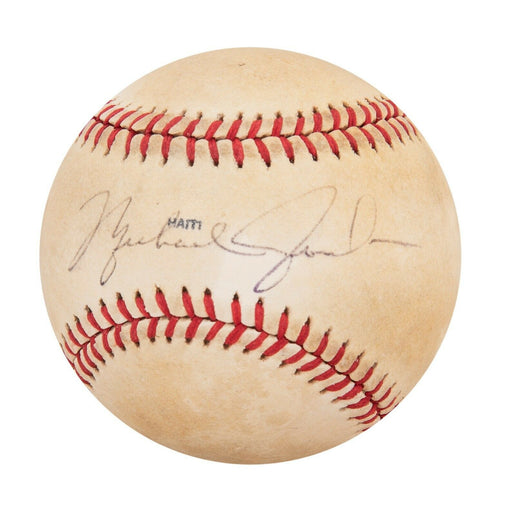 Earliest Known Michael Jordan Pre Rookie Signed 1982 World Series Baseball PSA