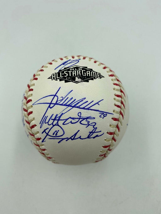 Nice 2011 All Star Game Team Signed Baseball Justin Verlander 24 Sigs JSA COA