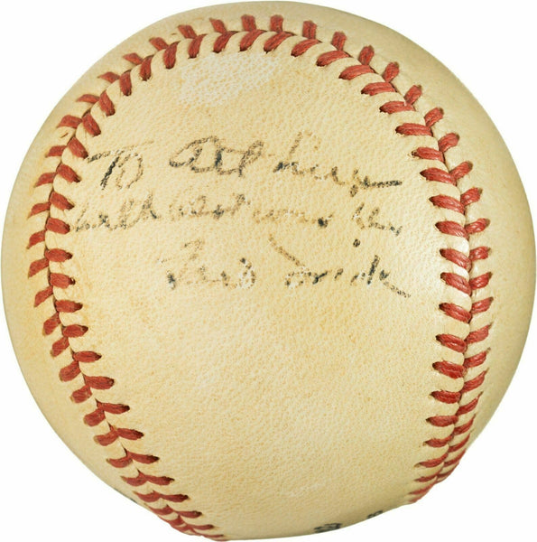 Ford Frick Single Signed Autographed Baseball RARE PSA DNA & JSA COA
