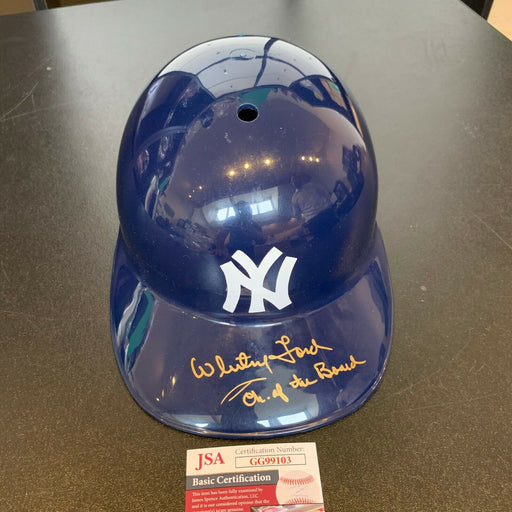 Whitey Ford "Chairman Of The Board" Signed Inscribed New York Yankees Helmet JSA