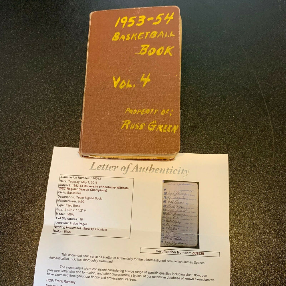 1953-54 Kentucky Wildcats Team Signed Scrapbook From Lou Tsioropoulos JSA COA