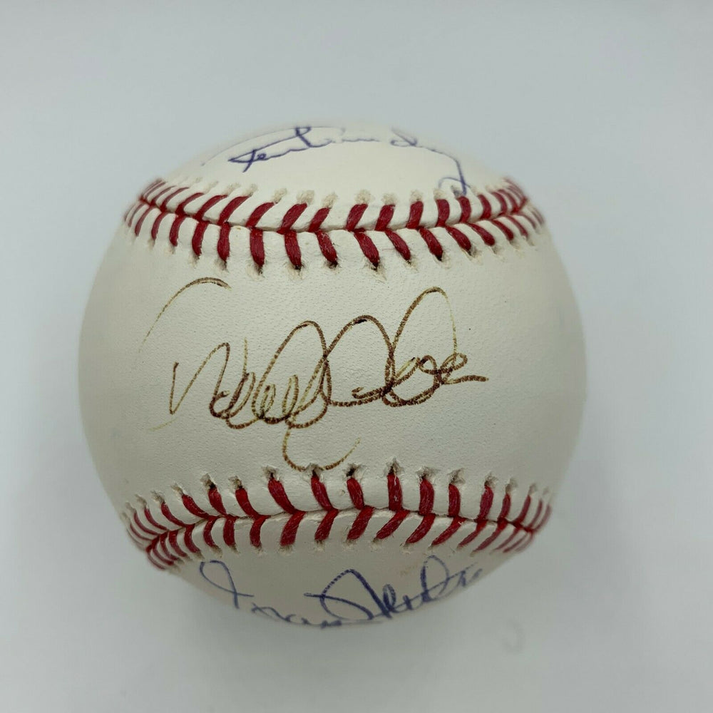 Derek Jeter Don Mattingly New York Yankees Captains Signed MLB Baseball JSA COA