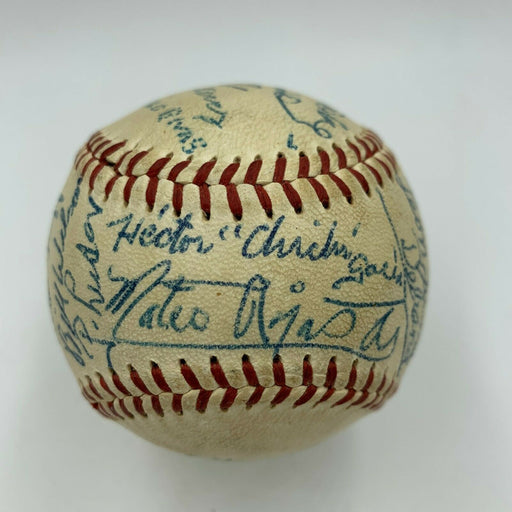 1957 Dominican Winter League Negro League Legends Signed Game Baseball JSA COA