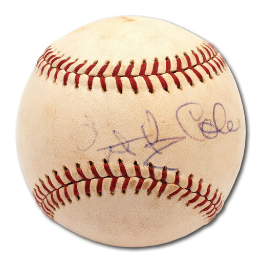 Nat King Cole Single Signed 1950's Baseball Beckett COA King Of Jazz Dec. 1965