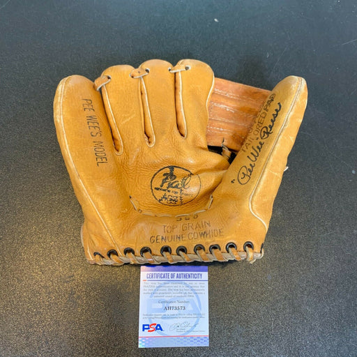 Pee Wee Reese Signed 1940's Game Model Baseball Glove PSA DNA COA