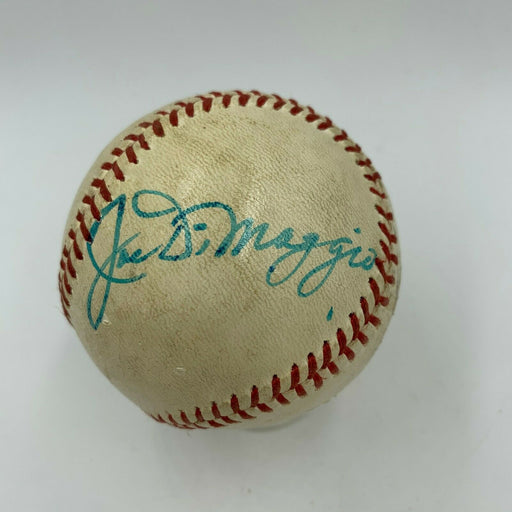 Joe Dimaggio & Carlton Fisk 1969 Rookie Signed American League Baseball JSA COA