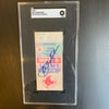 Carl Yastrzemski Signed 1975 World Series Ticket Carlton Fisk Home Run SGC