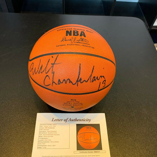 Rare Wilt Chamberlain #13 Signed Spalding NBA Official Game Basketball JSA COA