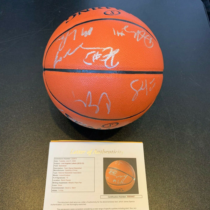 Kobe Bryant 2012-13 Los Angeles Lakers Team Signed NBA Game Basketball JSA COA