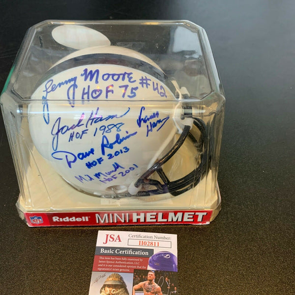 Penn State Nittany Lions HOF Signed Mini Helmet Jack Hamm Franco Harris JSA COA