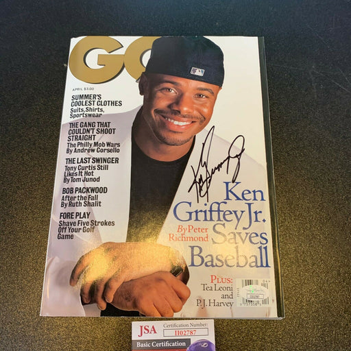 Beautiful Ken Griffey Jr. Signed Autographed April 1996 GQ Magazine JSA COA