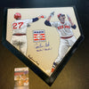 Carlton Fisk "Stay Fair, Stay Fair!" Signed Hand Painted Art Home Plate JSA COA