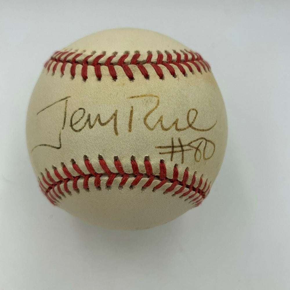 Jerry Rice #80 Signed Official American League Macphail Baseball JSA COA