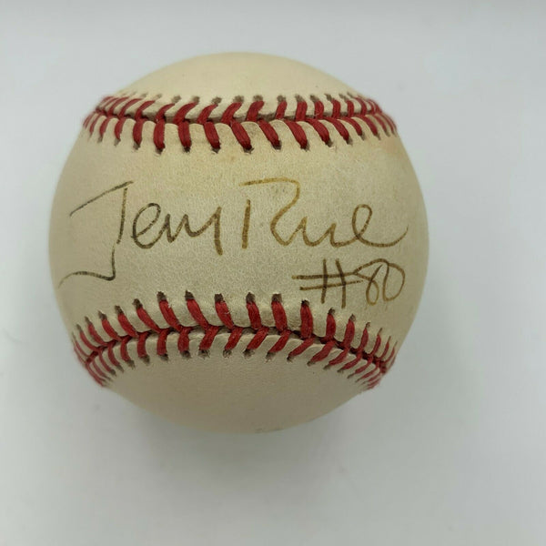 Jerry Rice #80 Signed Official American League Macphail Baseball JSA COA