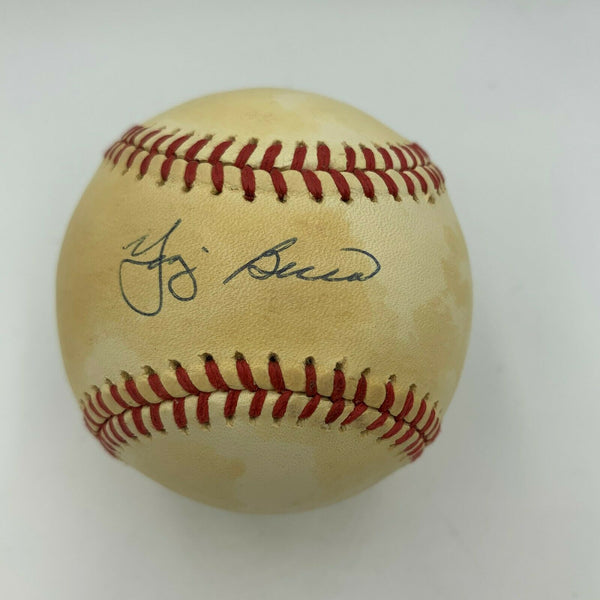 Yogi Berra Signed Vintage American League Lee Macphail Baseball JSA COA