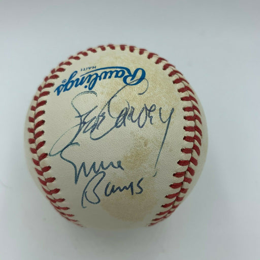 Ernie Banks & Steve Garvey Signed American League Baseball JSA COA