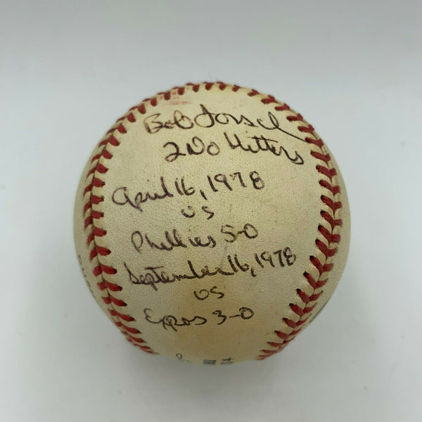 Bob Forsch 2 No Hitters In 1978 Signed Heavily Inscribed Baseball With JSA COA