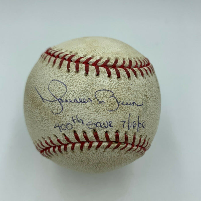 Mariano Rivera 400th Save Signed Inscribed Game Used Baseball With Steiner COA