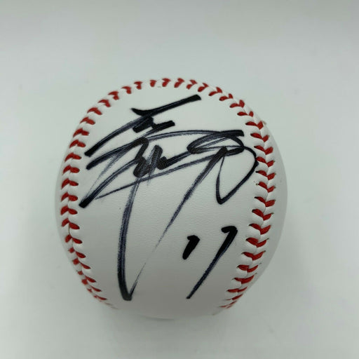 Shohei Ohtani Pre Rookie Japanese Signed Baseball Huge Sig With Beckett COA