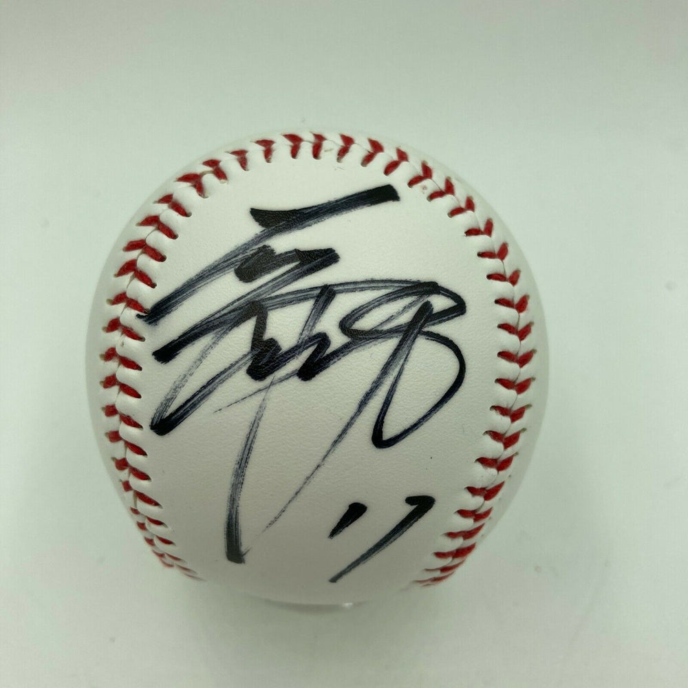 Shohei Ohtani Pre Rookie Japanese Signed Baseball Huge Sig With Beckett COA