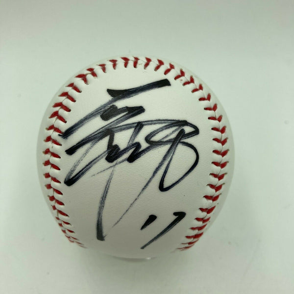 Shohei Ohtani Pre Rookie Japanese Signed Baseball Huge Sig With Beckett COA