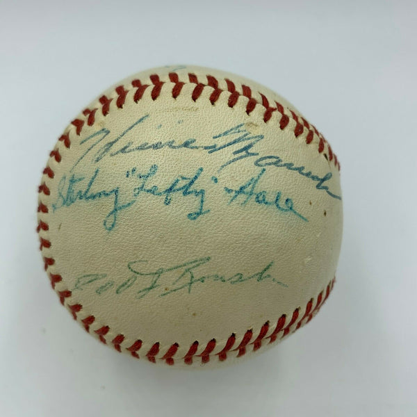 Branch Rickey Paul Waner Bill Mckechnie 1964 HOF Induction Signed Baseball JSA