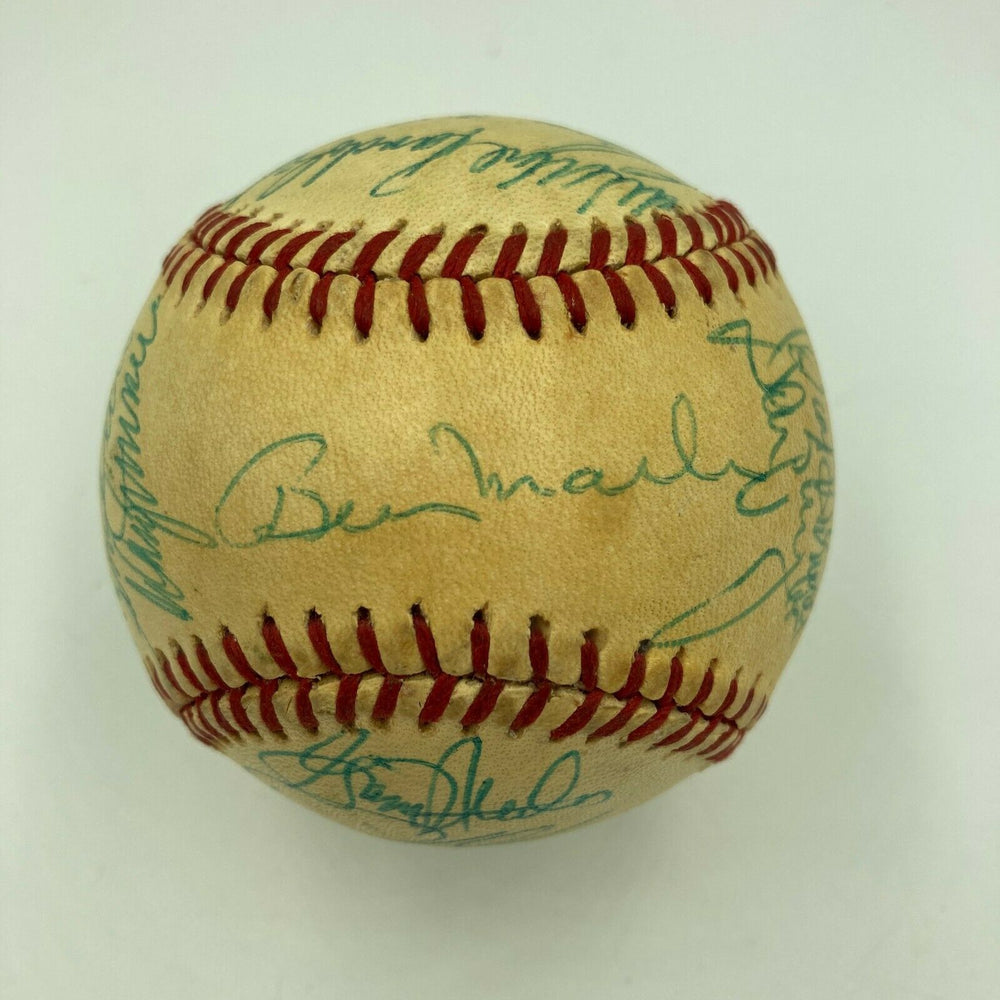 1984 Yankees Team Signed Baseball Don Mattingly Dave Winfield Billy Martin JSA