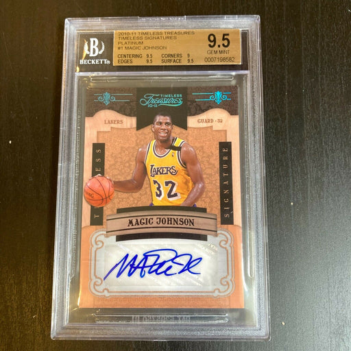 2010-11 Timeless Treasures Magic Johnson Auto 1/1 One Of One BGS 9.5 Gem Mint