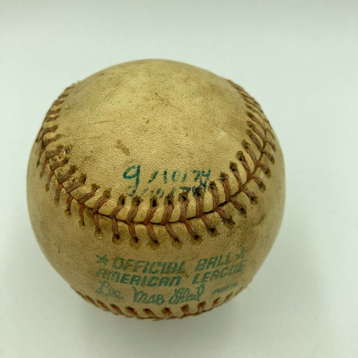 Milwaukee County Stadium Game Used American League Baseball From 9-10-1974