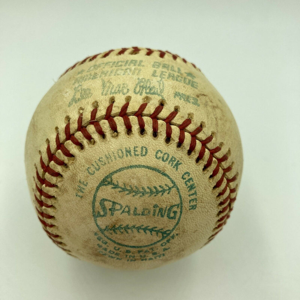 Hank Aaron HR Chase Milwaukee County Stadium Game Used Baseball From 9-17-1975