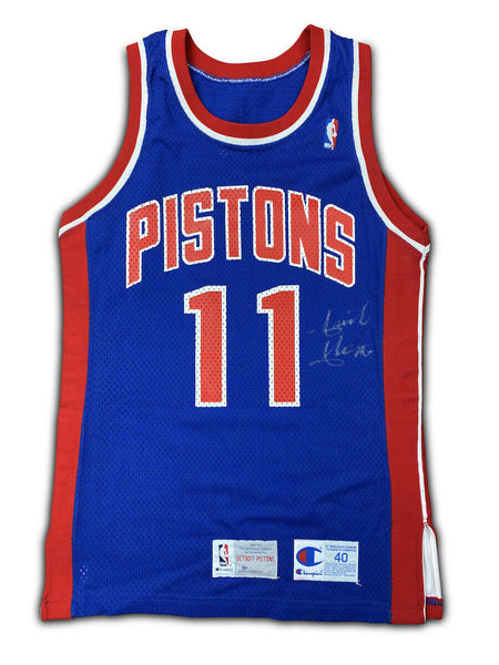 Isaiah Thomas 1992-93 Signed Detroit Pistons Game Issued Jersey PSA DNA & MEARS