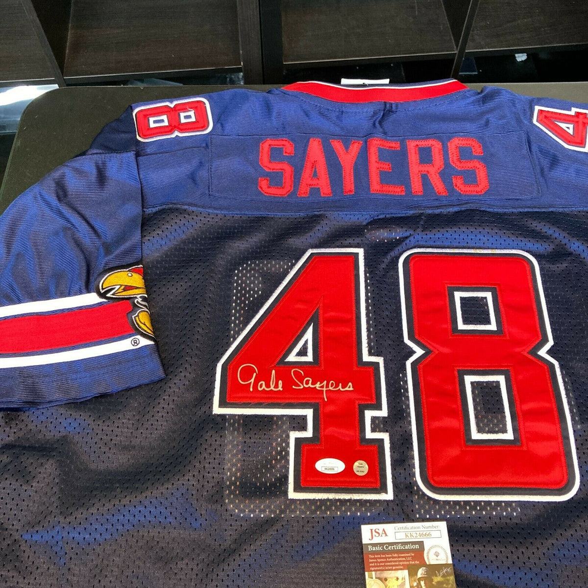 Gale Sayers Autographed Framed Kansas Jayhawks Jersey - The Stadium Studio