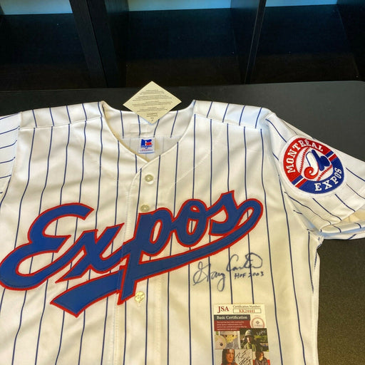 Gary Carter HOF 2003 Signed Authentic Montreal Expos Game Model Jersey JSA COA