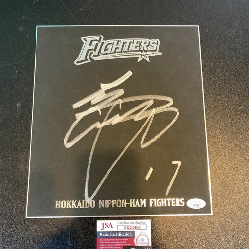 Shohei Ohtani Pre Rookie Signed Parchment Paper Big Sig Nippon-Ham JSA COA