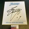 Shohei Ohtani Pre Rookie Signed Parchment Big Sig Nippon-Ham Fighters JSA COA