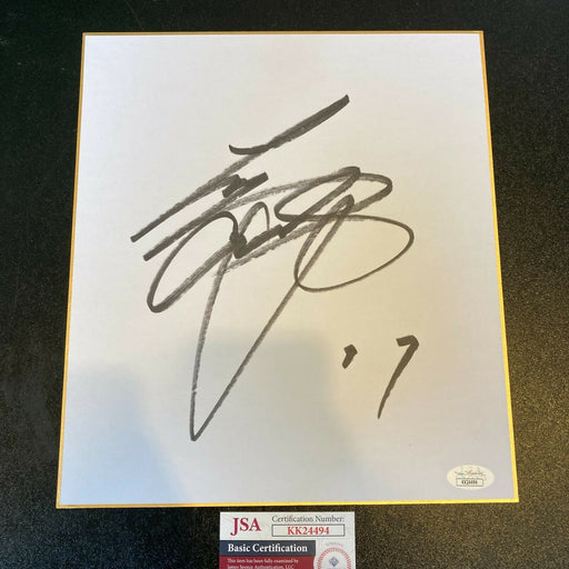 Shohei Ohtani Pre Rookie Signed Parchment Big Sig Nippon-Ham Fighters JSA COA