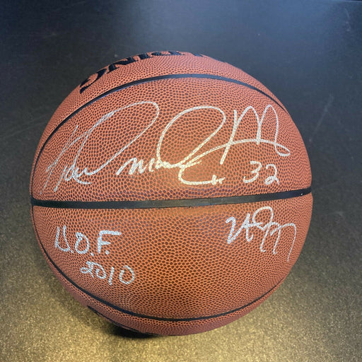 Karl Malone "HOF 2010 Utah Jazz" Signed Inscribed Spalding NBA Basketball PSA